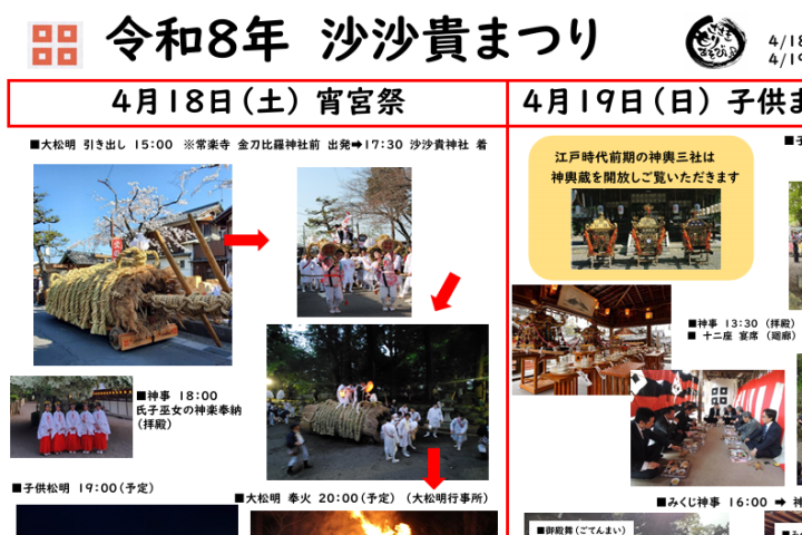 【4月18日-19日開催】沙沙貴まつり